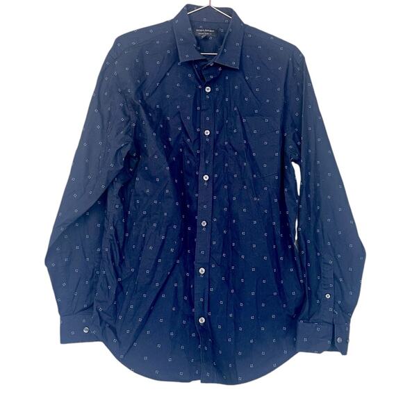Banana Republic factory Navy Blue  Long Sleeve Button Down Size Large - Picture 1 of 6